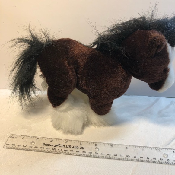 Ganz Webkinz HM139 Clydesdale Horse Plush Stuffed Animal No Code Brown White - Picture 5 of 11